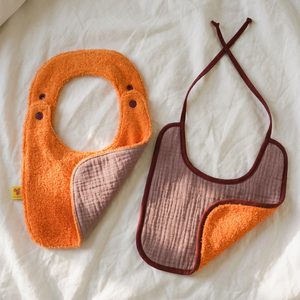 Pack of 2 bibs reversibles cotton