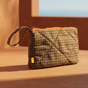 Toiletry Pouch checkered khaki