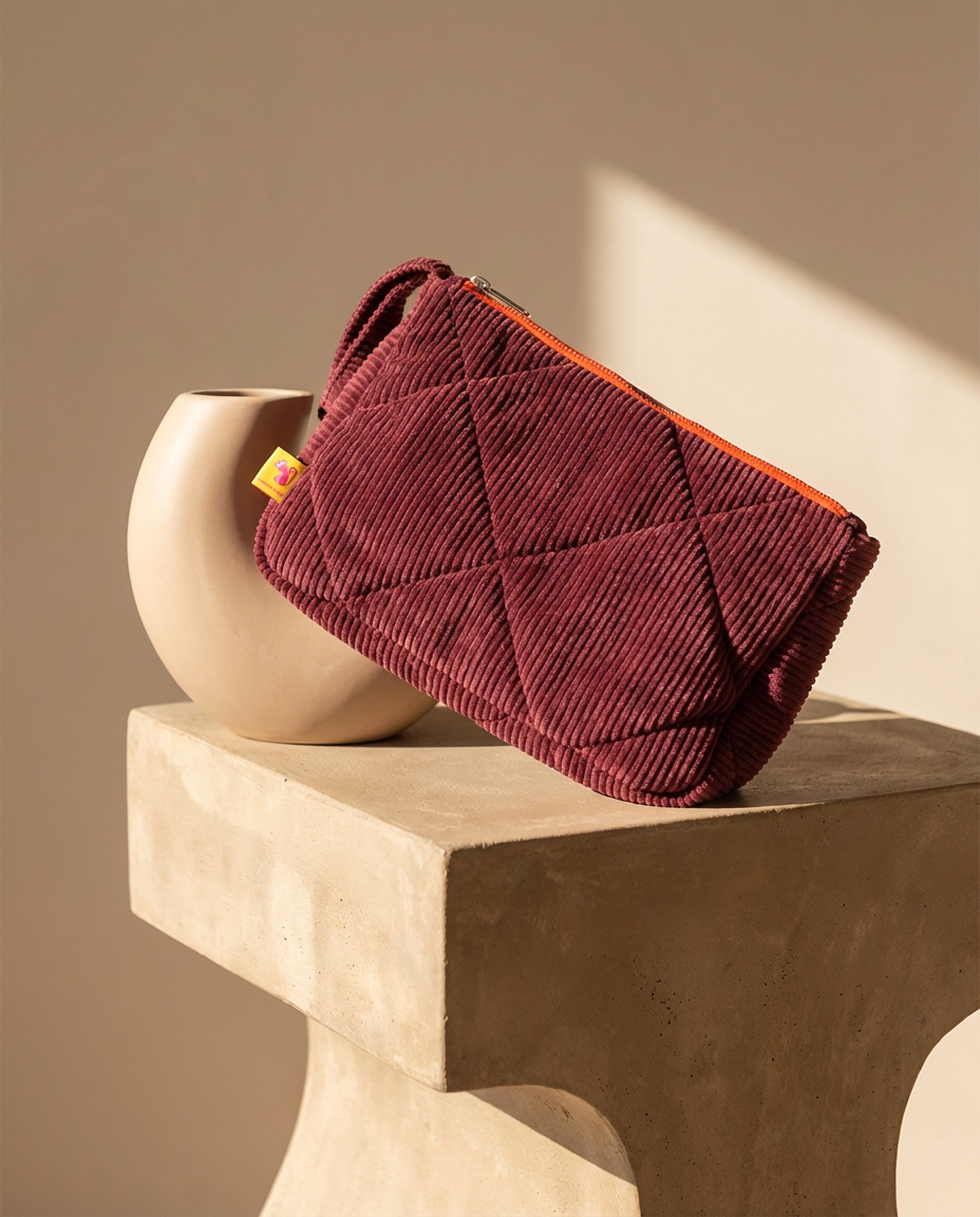 Toiletry Pouch corduroy burgundy
