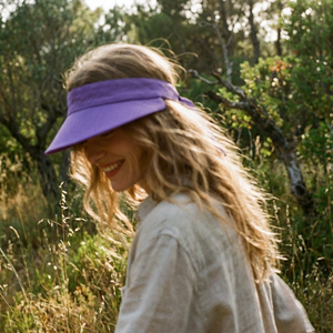 Visera with back bow lilac