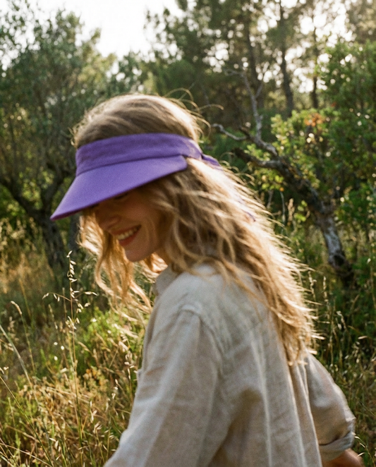 Visera with back bow lilac