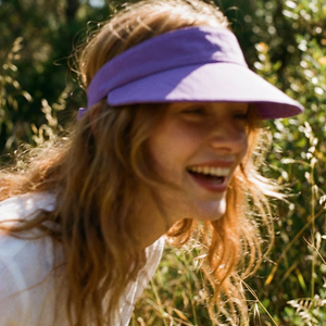 Visera with back bow lilac