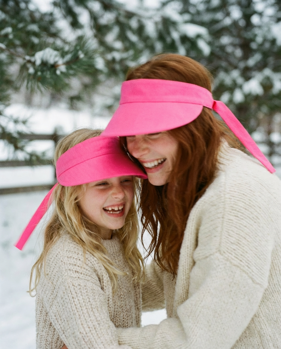 Visera back bow fuchsia