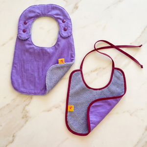 Pack of 2 bibs reversibles lilac