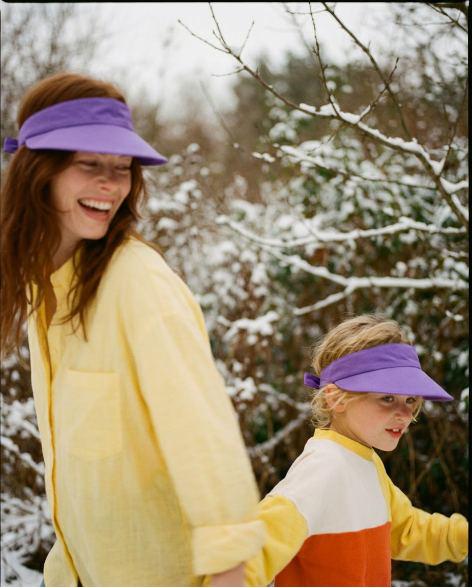 Visera with back bow lilac