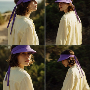 Visera with back bow lilac