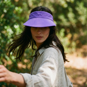 Visera with back bow lilac