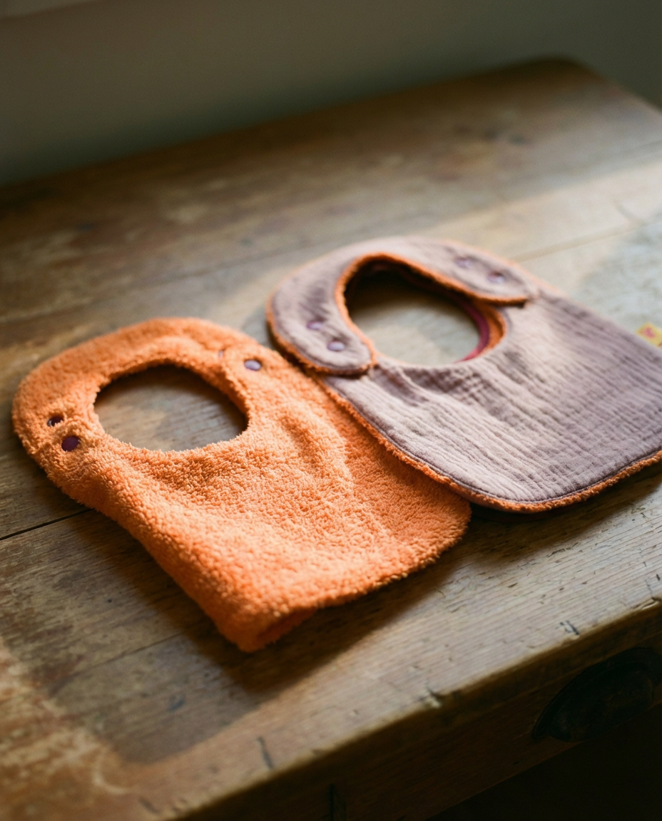 Pack of 2 bibs reversibles cotton