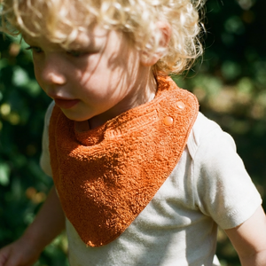 Bandana Bib de cotton terry orange