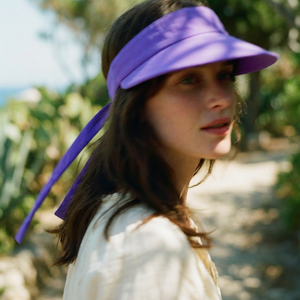 Visera with back bow lilac