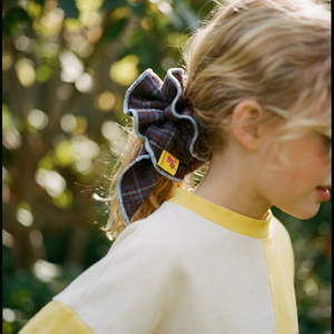 XL Scrunchie checkered brown