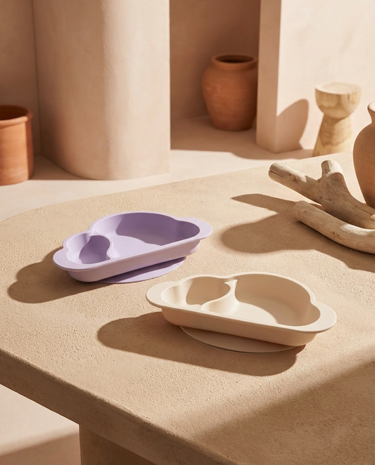 Cloud Silicone Plate with Suction Base (available in 3 colors)