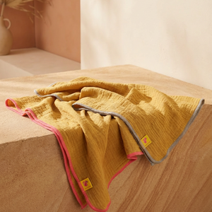 Pack of 2 Muslin Cloths Organic Cotton CURRY