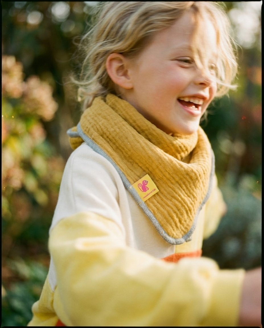Muslin de Organic Cotton CURRY & AZUL