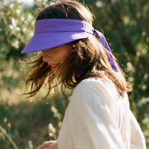 Visera with back bow lilac