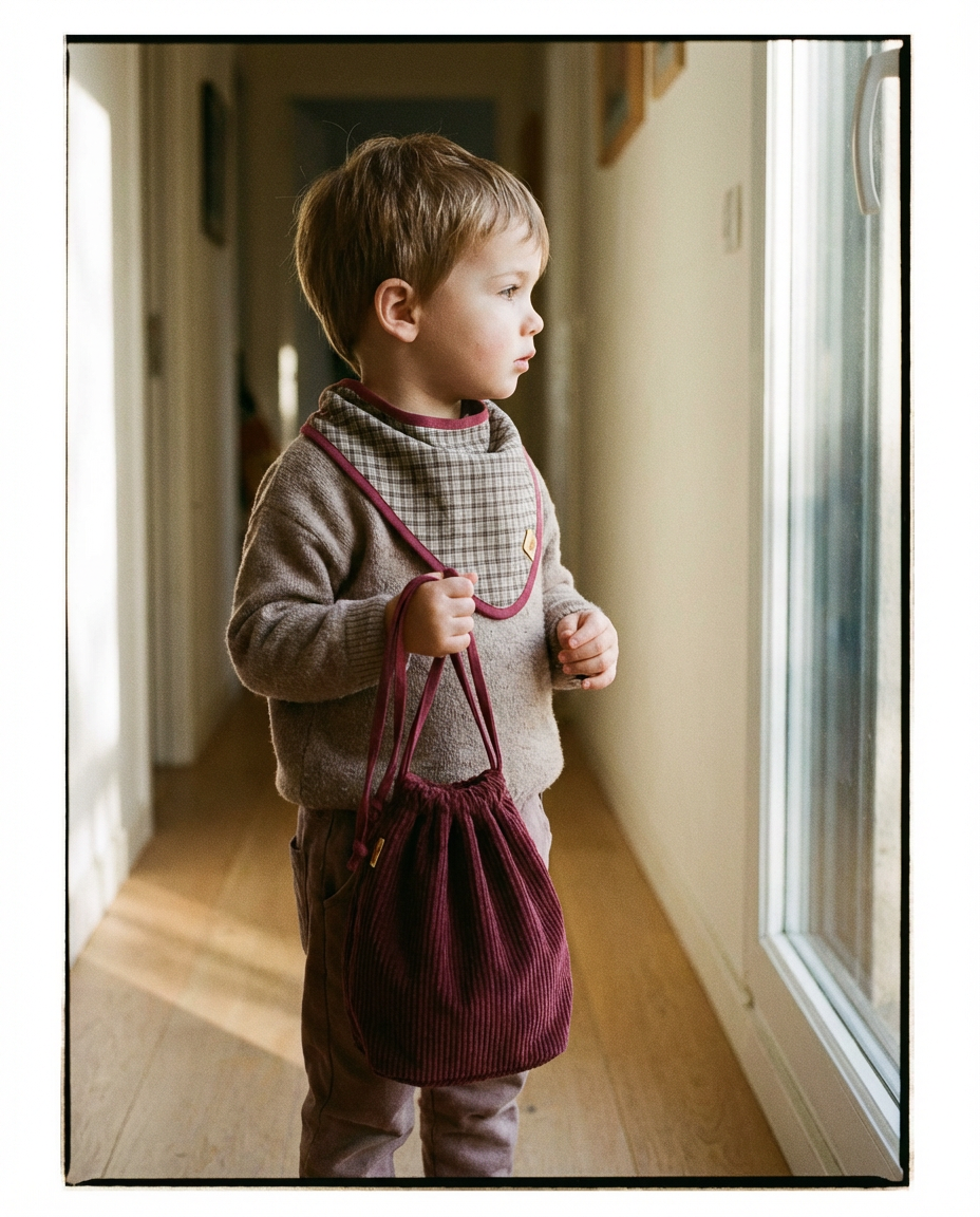 Multi-Purpose Bag ROMA corduroy burgundy