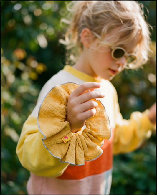 XL Scrunchie muslin curry