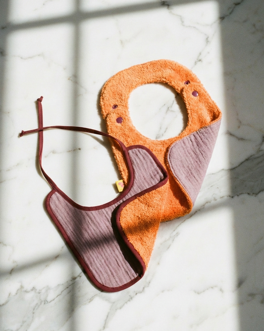 Pack of 2 bibs reversibles cotton