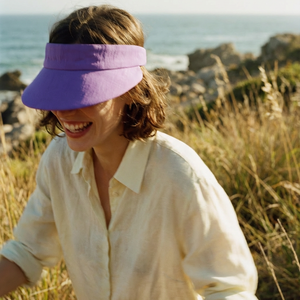 Visera with back bow lilac