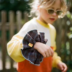XL Scrunchie checkered brown