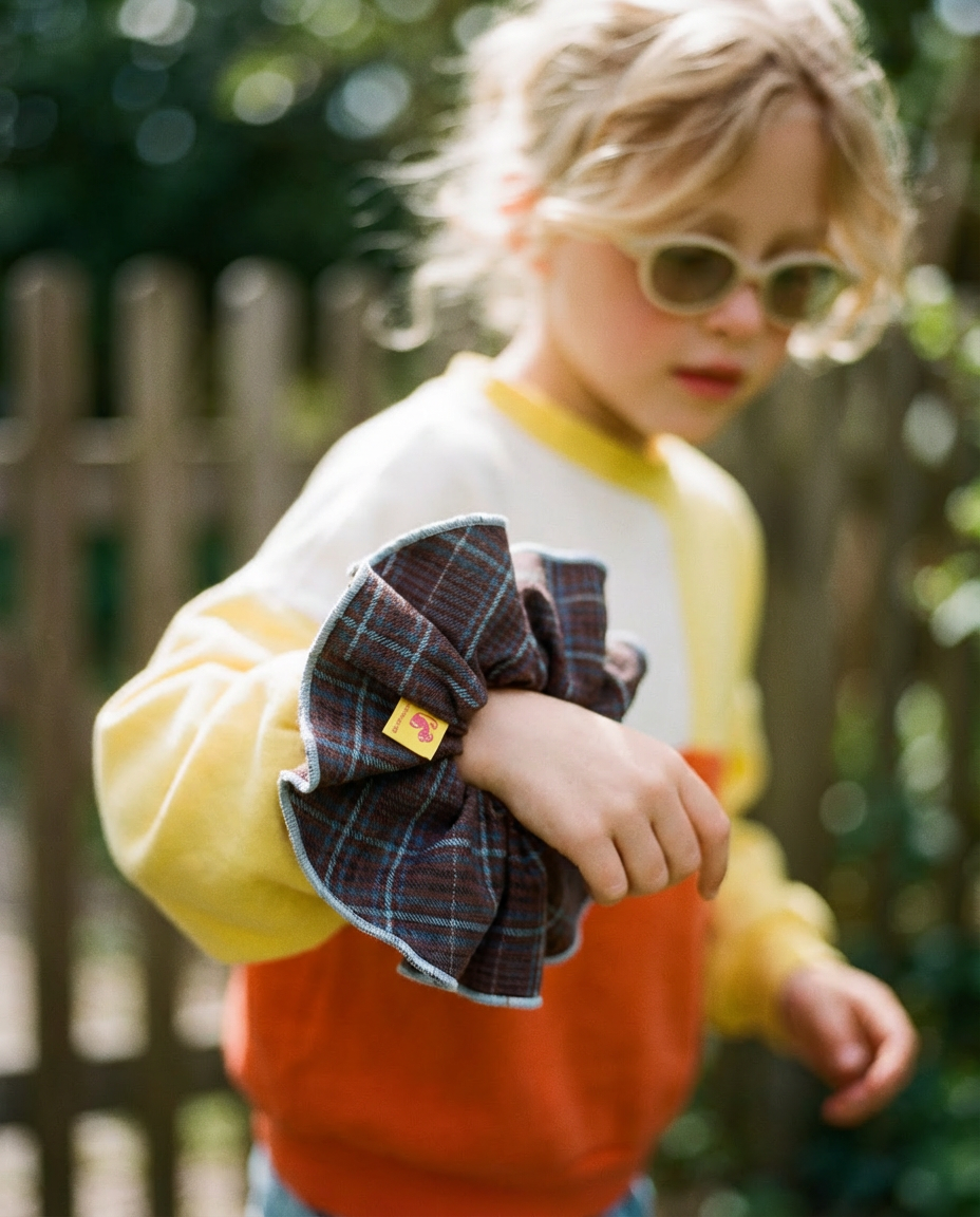XL Scrunchie checkered brown