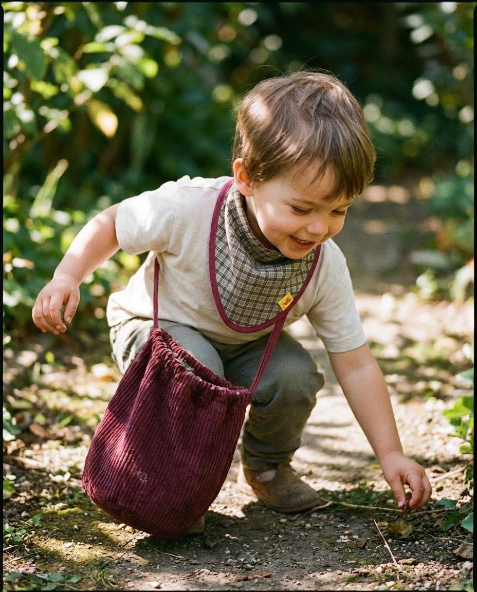 Multi-Purpose Bag ROMA corduroy burgundy