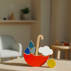 Wooden Toy Red Umbrella