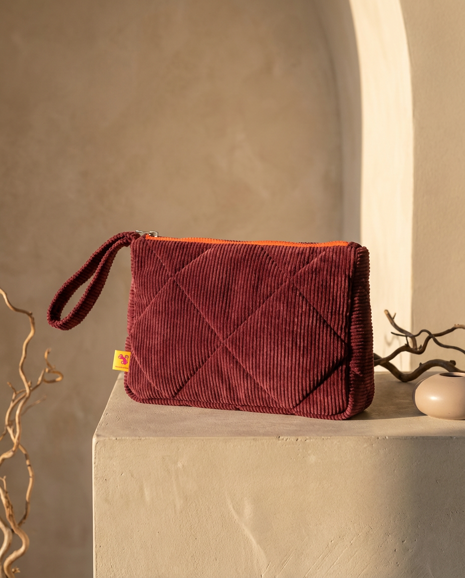 Toiletry Pouch corduroy burgundy