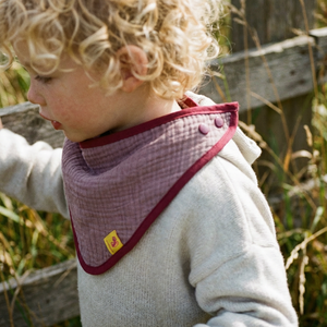 Bandana Bib CAMELIA muslin mauve
