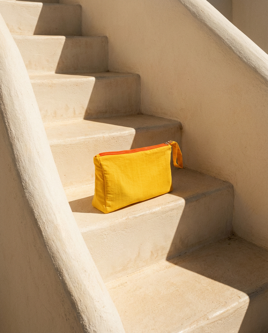 Toiletry Pouch "Organized Chaos" (Yellow) - Your Adventure Helper