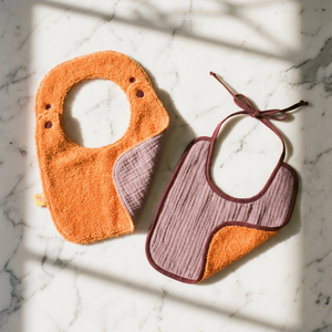 Pack of 2 bibs reversibles cotton