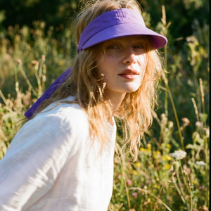 Visera with back bow lilac
