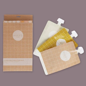 Pack of 3 Refillable Smoothie Pouches - Kit x 3 pcs. (available in 2 colors)