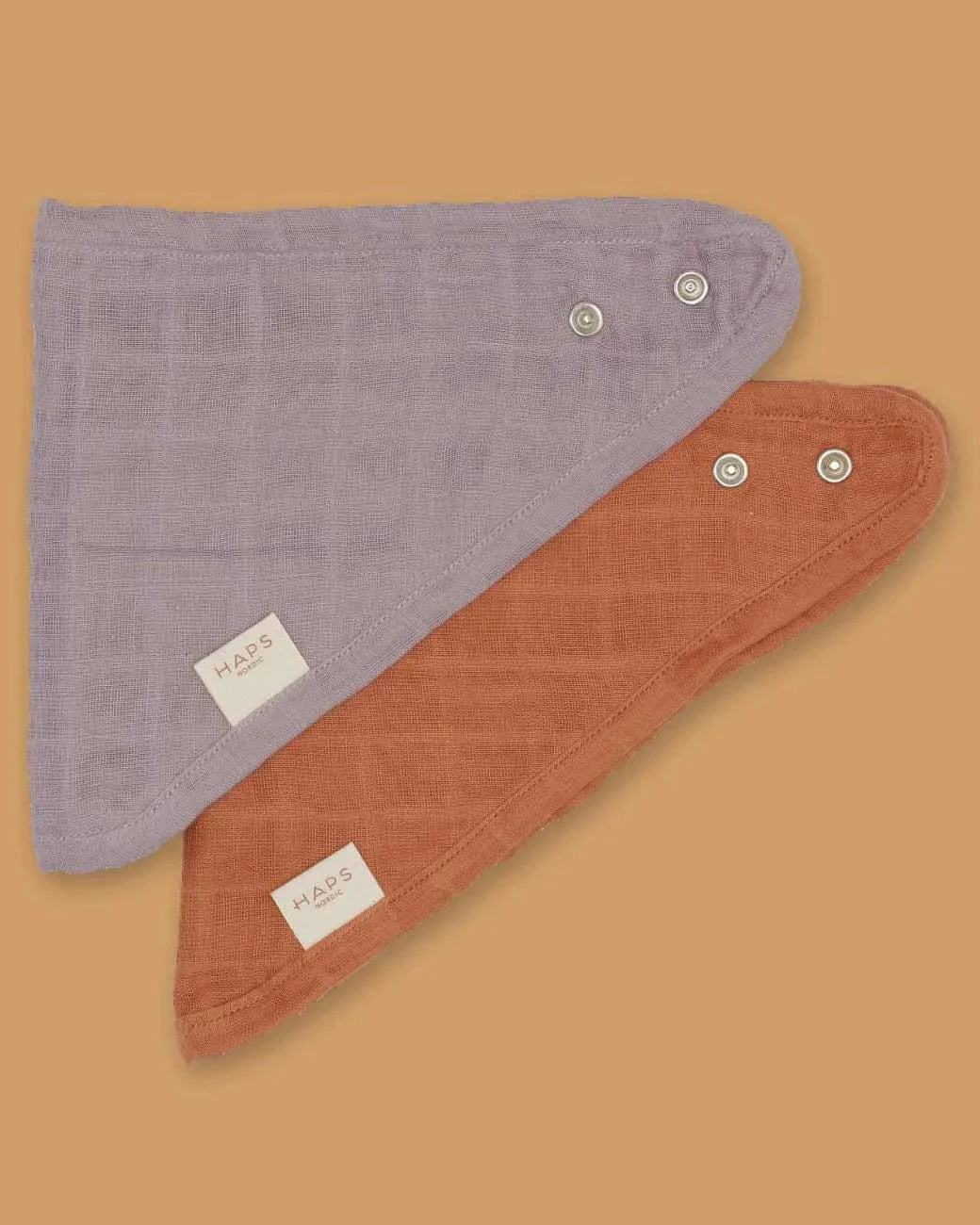 Pack of 2 Bibs Bandana de Muslin Orgánica (available in 2 colors)
