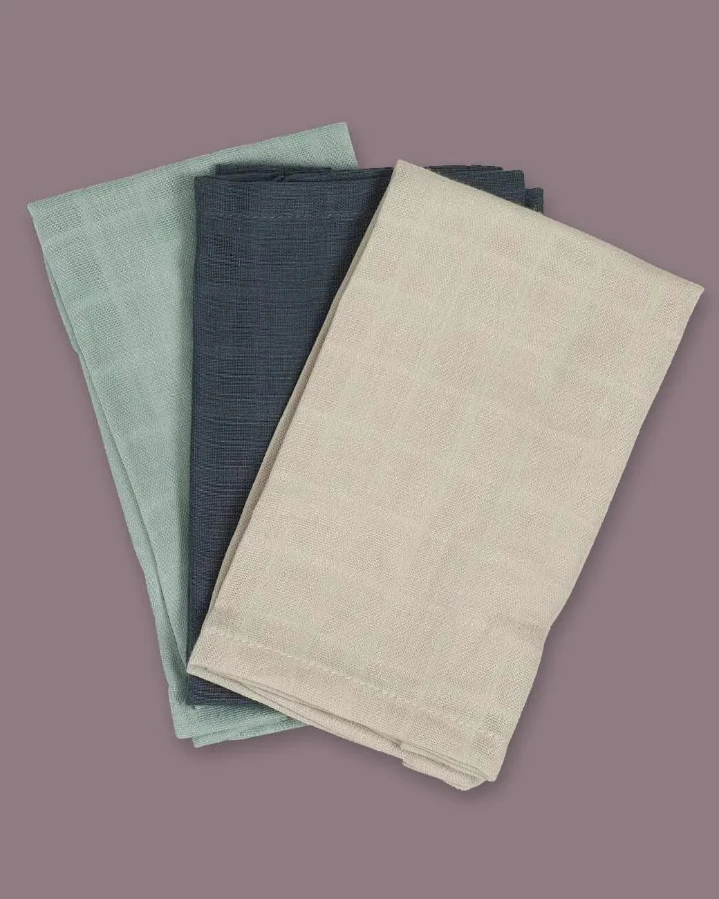 Pack of 3 Muslin Cloths de organic cotton (available in 2 colors)