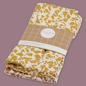 Pack of 3 Muslin Cloths de organic cotton (available in 2 colors)