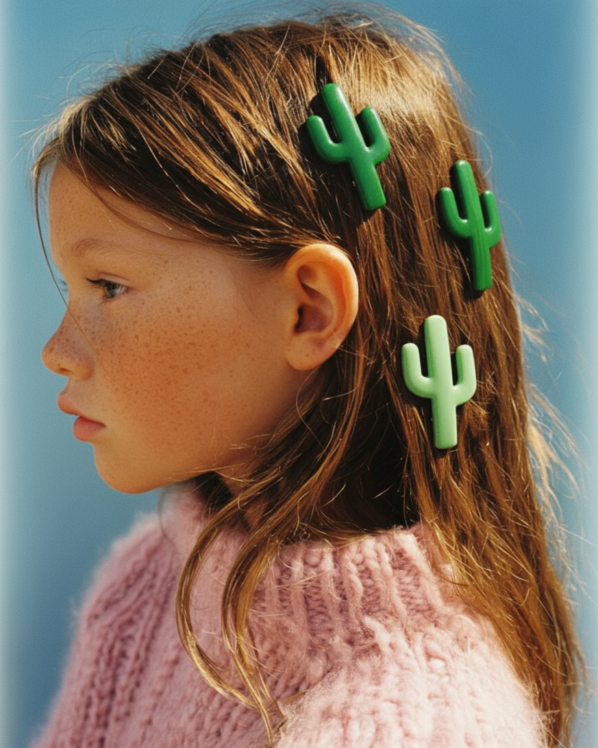 Hair Clip cactus (available in 2 colors)