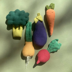 Linen Toy "Vegetable Maxi Set" (5 pieces)