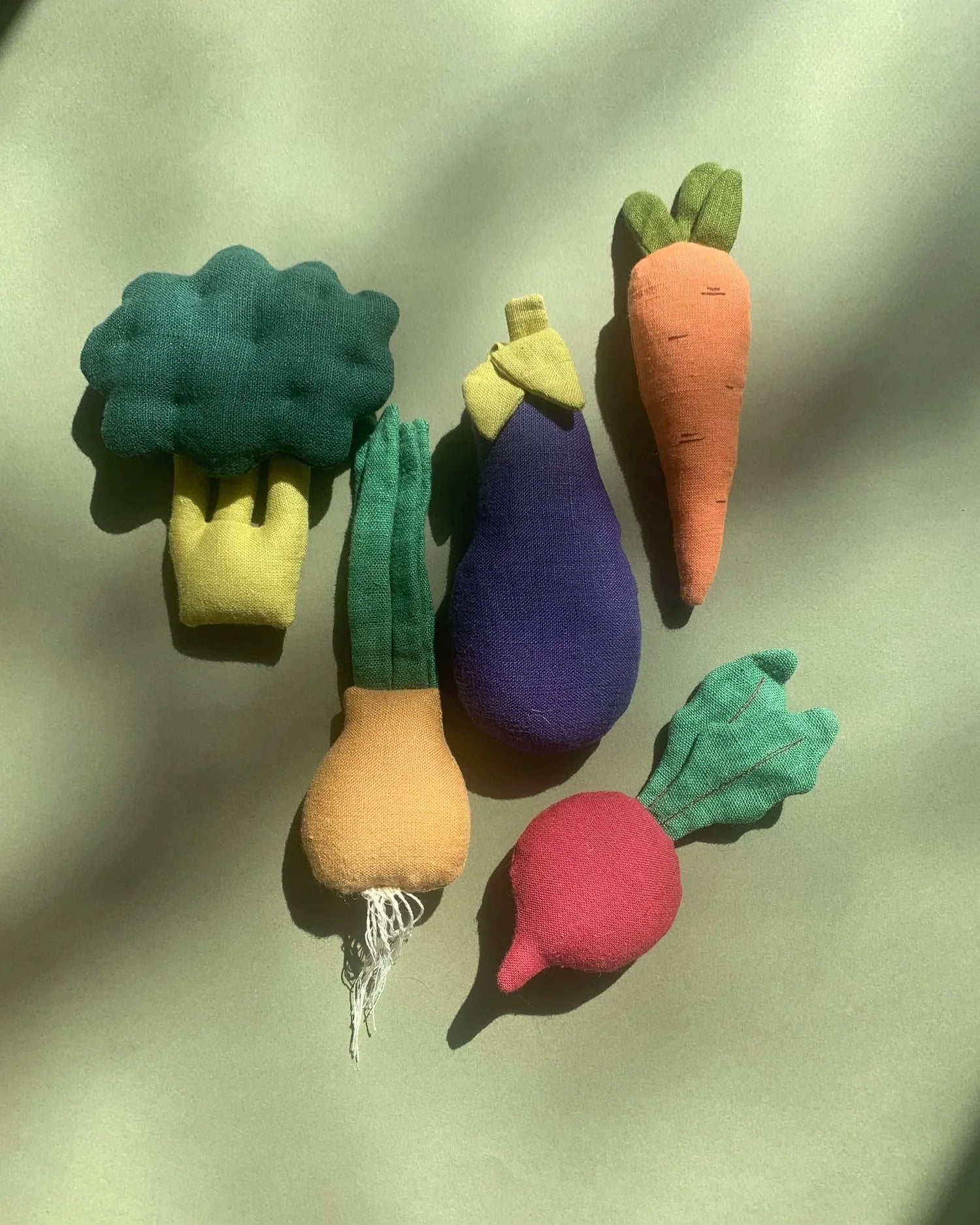 Linen Toy "Vegetable Maxi Set" (5 pieces)