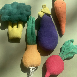 Linen Toy "Vegetable Maxi Set" (5 pieces)