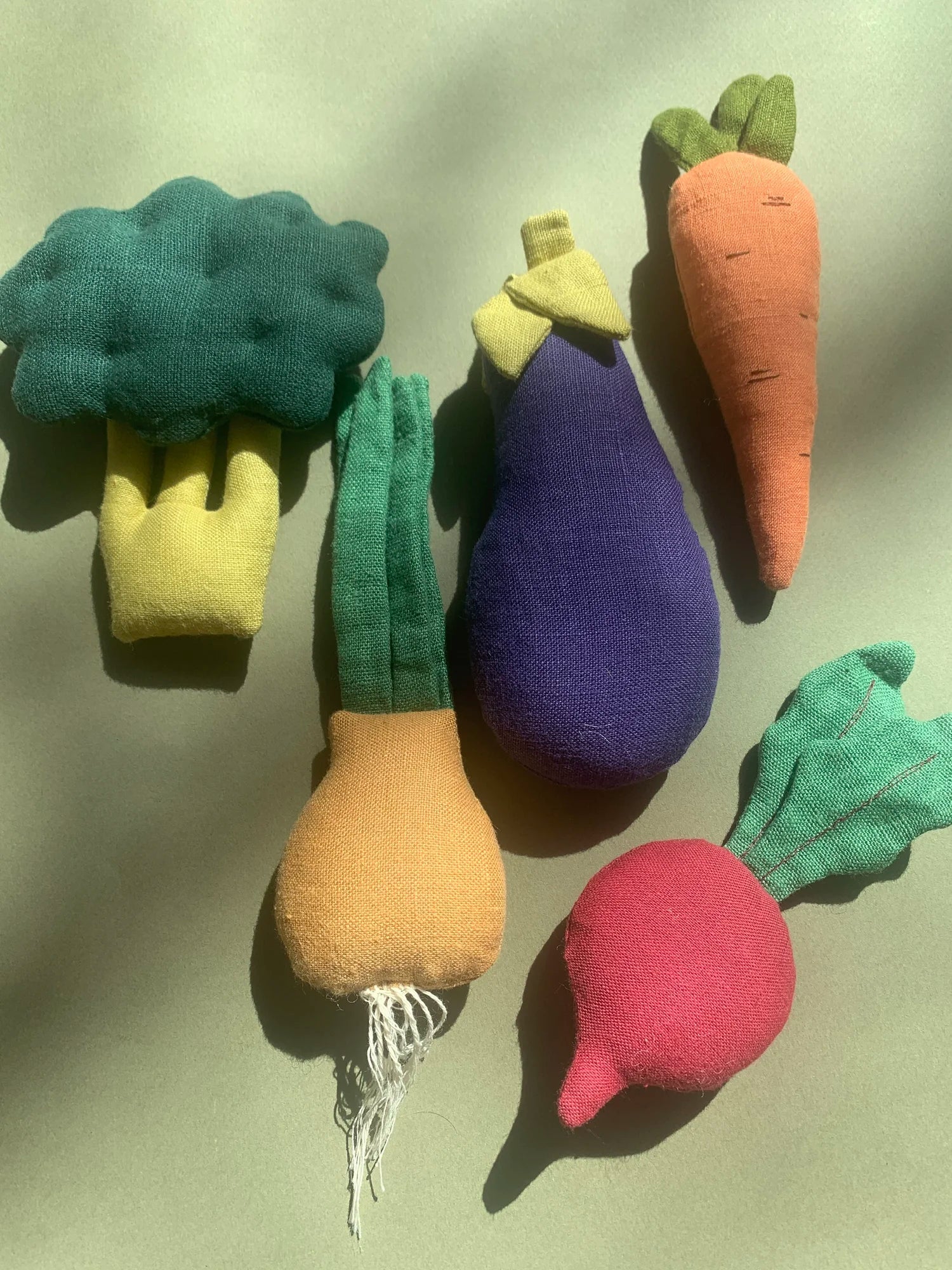Linen Toy "Vegetable Maxi Set" (5 pieces)