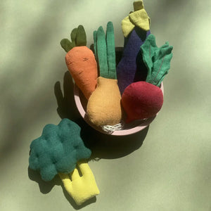 Linen Toy "Vegetable Maxi Set" (5 pieces)