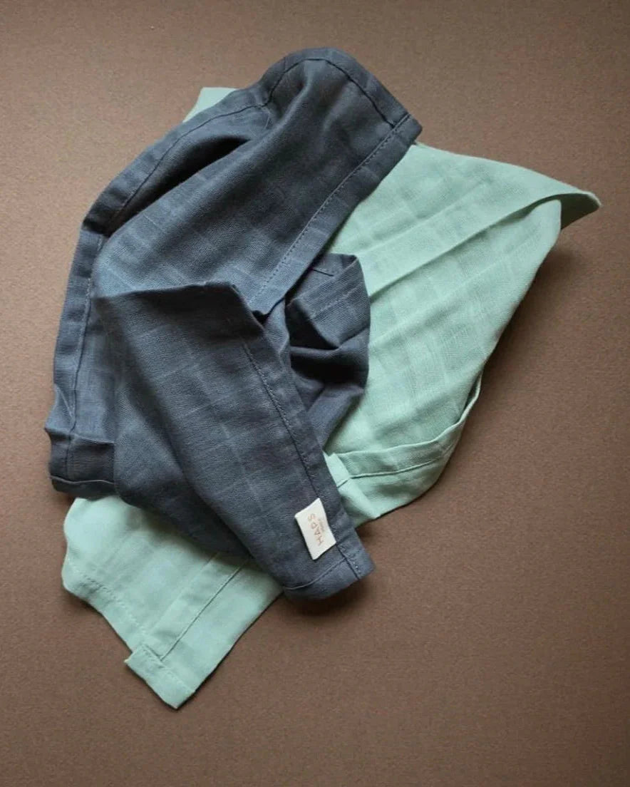Pack of 3 Muslin Cloths de organic cotton (available in 2 colors)