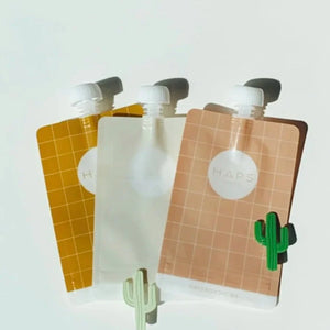 Pack of 3 Refillable Smoothie Pouches - Kit x 3 pcs. (available in 2 colors)