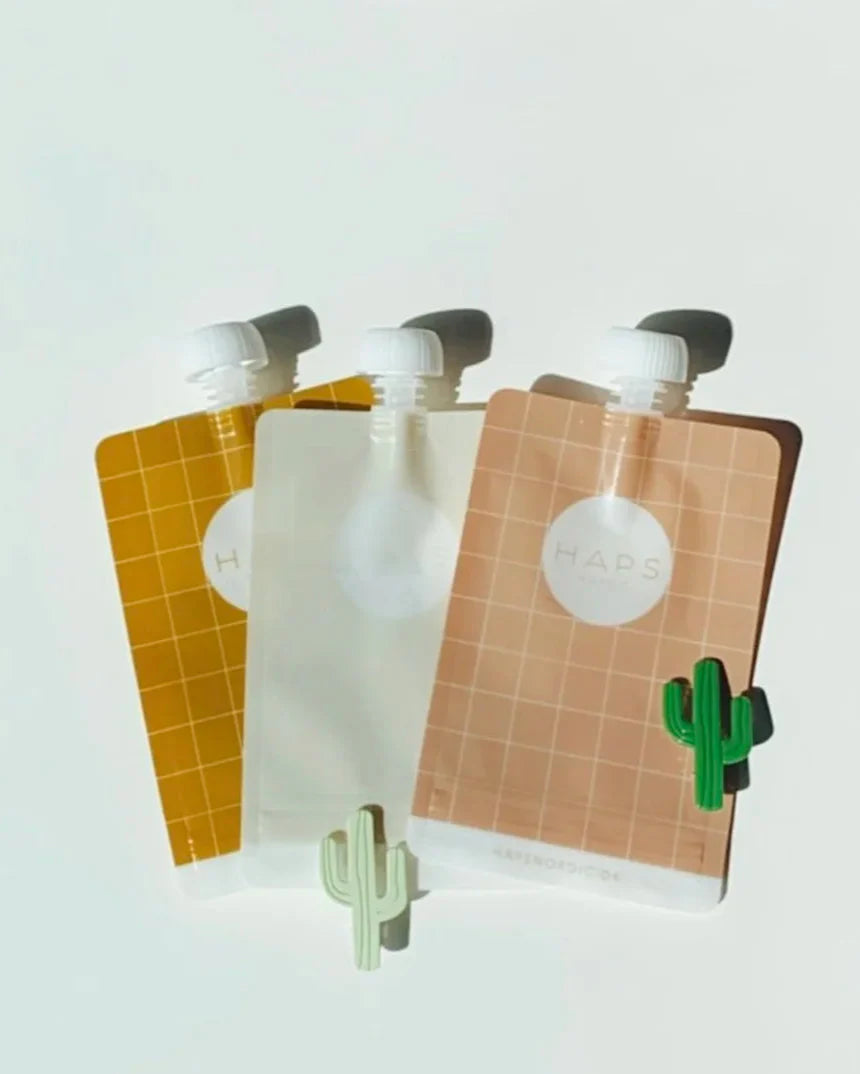 Pack of 3 Refillable Smoothie Pouches - Kit x 3 pcs. (available in 2 colors)