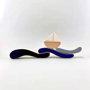 Wooden Toy "Boat and Waves"