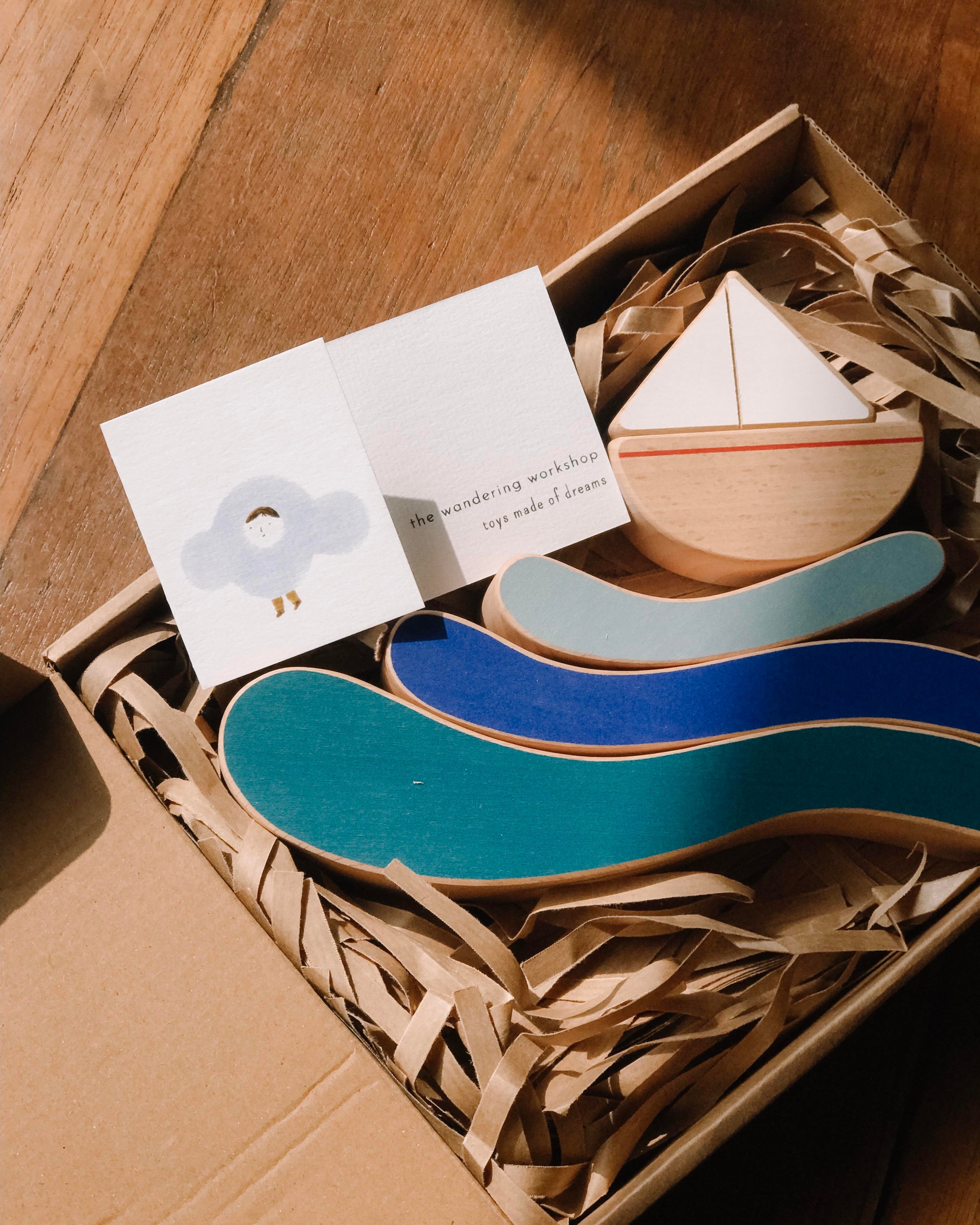 Wooden Toy "Boat and Waves"