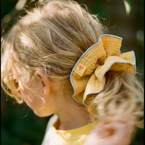 XL Scrunchie muslin curry