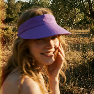 Visera with back bow lilac