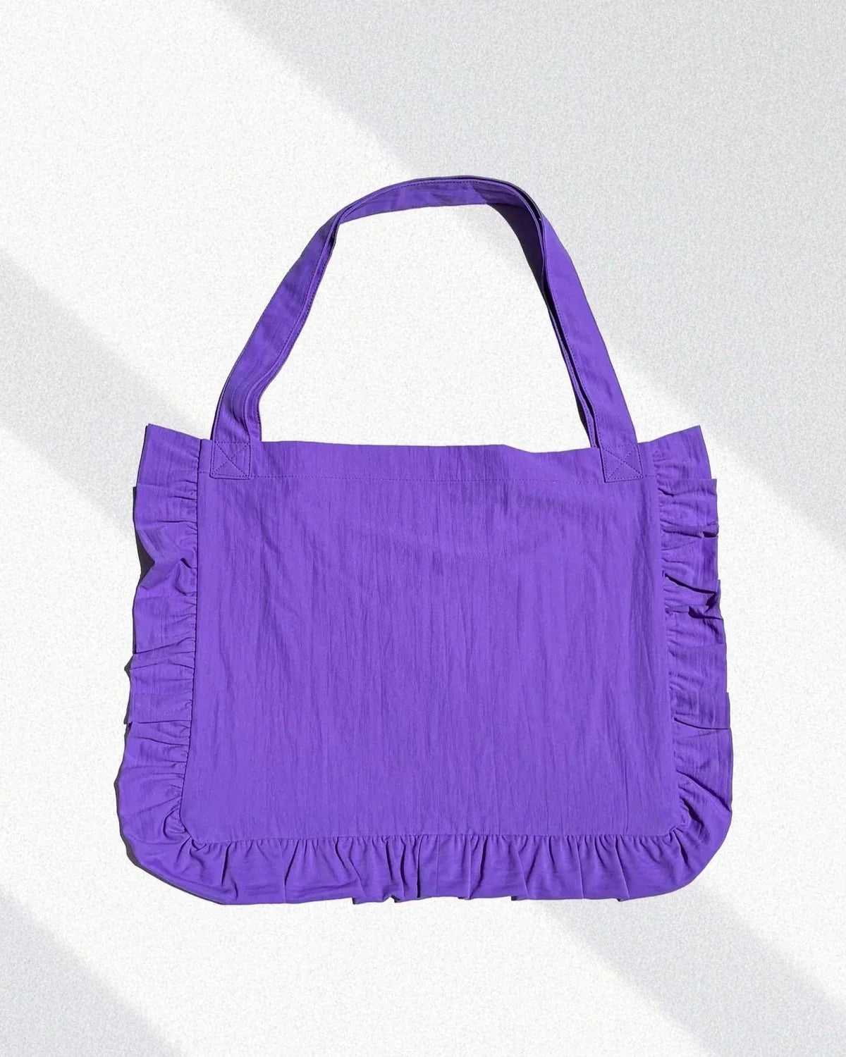 Tote Bag with ruffles lilac